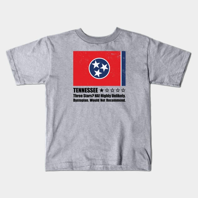 Tennessee: One Star Review Kids T-Shirt by Rad Love